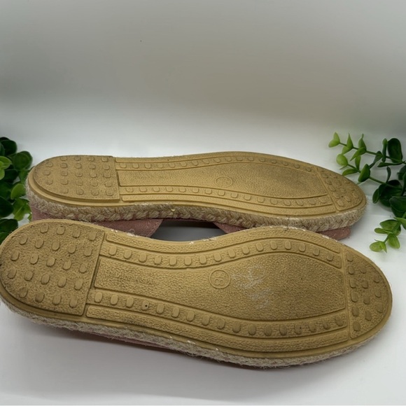Verbenas Carmen Espadrille Flats Loafers Leather Pink Slip On Size 38 (7.5) - Picture 6 of 6